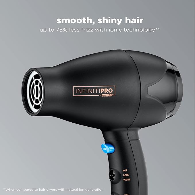 INFINITIPRO by CONAIR Travel Hair Dryer, Mighty Mini Compact Lightweight Professional AC Motor Hair Dryer| (Pack of 4)