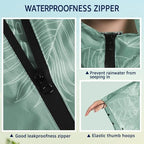ANYOO Waterproof Rain Poncho Lightweight Reusable Hiking Hooded Coat Jacket - Image 4