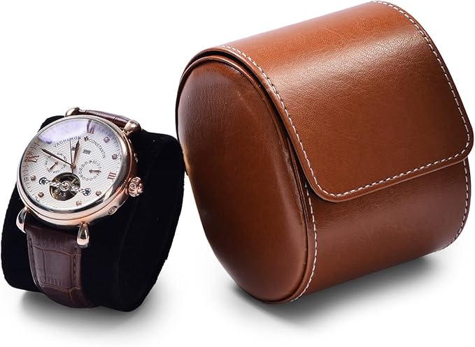 Oirlv Luxury Leather Watch Storage Box Travel Single Watch Case Watch Gift Box - Image 8