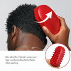 Luxury Twist Styler – Durable, Washable Comb Brush, a Premium Alternative to Hair Sponges for Afro, Curly, Coiled & 4C Hair, Ideal for Daily or Professional Use (1 Count) (Red)