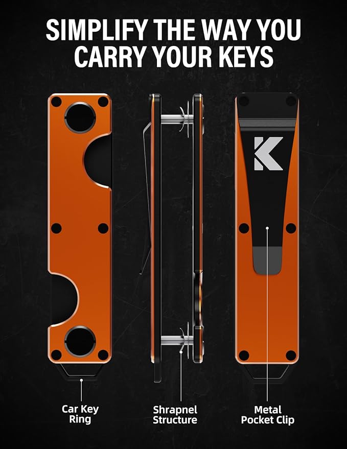 Key Organizer Key Holder Compact Key Case Minimalist Metal Key Chain Key Holder - Image 2