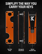 Key Organizer Key Holder Compact Key Case Minimalist Metal Key Chain Key Holder - Image 2