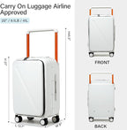 MILADA Wide Handle Carry On Luggage - Image 3