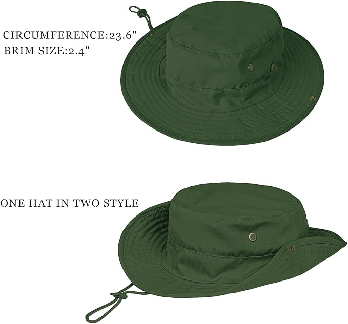 Sun Hats for Men Women Boonie Hat Foldable Fishing Hat UPF 50+ Bucket Hat for - Image 3