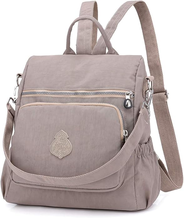 MINTEGRA Women Shoulder Backpack Multi-Pocket Nylon Purse Large Capacity - Image 2
