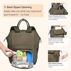 BabbleRoo Diaper Bag Backpack, Stroller Straps & Pacifier Case, Unisex Stylish - Image 5