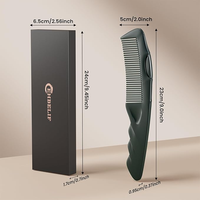 Dandruff Comb Green Upgraded Fine Tooth Scalp Detox Comb Lice for Women, Men & Kids Scalp Detoxing, Sweep & Massage Hair Brush Tool with Elegant Box for Hair Care
