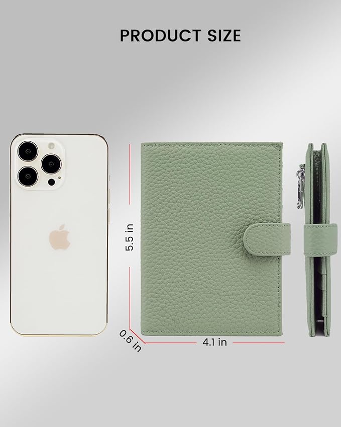 RFID Slim Passport Holder for Women, Compact Leather Passport Wallet - Image 5
