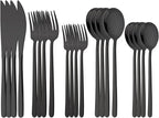 20 Pieces Silverware Set 304 Stainless Steel, Healthy & Eco-Friendly Silver by Uniturcky