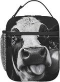 Cow Insulated Lunch Box for Women Men Cow Lunch Bag for Travel, or Fishing by cromcu