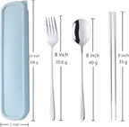 3 PCS Outdoor Flatware Set Fork Spoon Chopsticks/Travel Flatware Set - Image 2