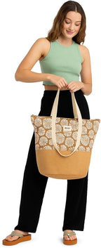 Roxy Women's Beach Tote Bag | Travel | Vacation | Straw | Lightweight | - Image 2
