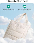 BAGSMART Tote Bag for Women, Lightweight Puffy Tote Bag - Image 3