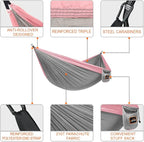 Camping Hammock, Super Lightweight Portable Parachute Hammock - Image 2