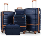 Luggage Sets 3 Piece with TSA Lock Hardside PC+ABS Carry On Suitcase with by Unknown