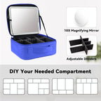 Travel Makeup Bag with LED Mirror and 10x magnifying glass with 3 Lighted - Image 4