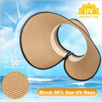Womens Sun Visor Hat Straw Sun Visors - Image 2