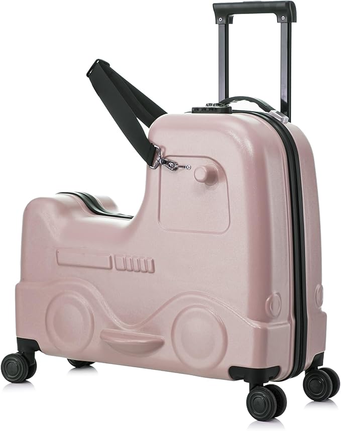 22 Inch Ride on Suitcase for Kids, Travel Luggage by Apelila