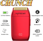 Supreme Trimmer Crunch STF602 – Waterproof Double Foil Shaver for Men | 150 Min Runtime, Wet/Dry Cordless & Corded Electric Razor | Hypoallergenic Foils for Face, Head & Stubble