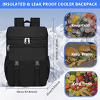 Cooler Backpack, 30 Cans Backpack Coolers Insulated Leak Proof - Image 3