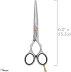 Jaguar Hairdressing Shears Pre Style Ergo 6.0 Inch Professional Stainless Steel Hair Cutting & Trimming Scissors for Salon Stylists and Barbers, Satin Finish Look, Classic Design, Made in Germany