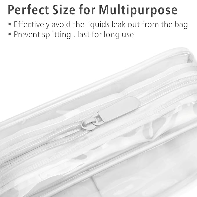 PACKISM TSA Approved Toiletry Bag, 3 Pack Clear Makeup Bag, Travel Makeup - Image 5