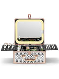 Qislee Makeup Box with A Detachable Lighted Mirror, Waterproof Travel Train Case by Qislee