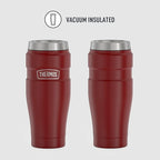 THERMOS Stainless King Vacuum-Insulated Travel Tumbler, 16 Ounce, Rustic Red - Image 2