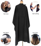 Haircut Cape Black Hair Cutting Salon Barber Capes Waterproof hairdressing for Clients Men Adults (10PCS*Barber Cape)