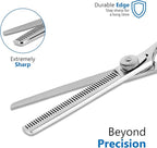 Laazar Pro Shears Thinning Pet Grooming Shear - 6.5 42 Teeth Scissors for dogs cats and pets