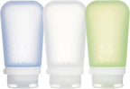 humangear GoToob+ 3-Pack | Refillable Silicone Travel Bottle | Locking Lid | by humangear