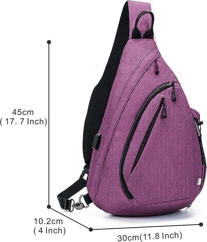 Water Proof Sling bag (Green Grid)
