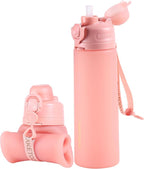 TakeToday Collapsible Water Bottles 20oz, Leak Proof, Foldable Silicone Travel by TAKETODAY