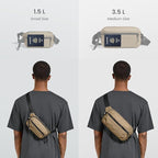 tomtoc 3.5L Sling Bag with RFID Blocking, Crossbody Bag Chest Shoulder Pack - Image 2
