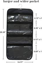 Foldable Clear Hanging Travel Toiletry Bag Cosmetic Organiser Storage - Image 2