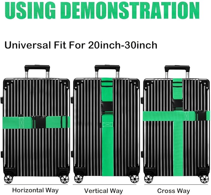 Luggage Straps for Suitcases TSA Approved-2 Pack Bright Personalized Luggage - Image 4