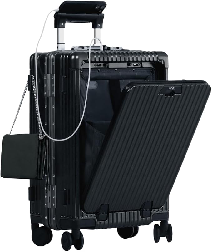 Nobl Travel Carry On Luggage, Noble Zipperless Aluminum Frame PC Hard Shell by NOBL