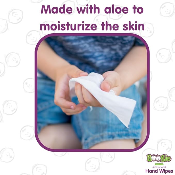 Antibacterial Hand Wipes by Boogie, Alcohol Free, Hypoallergenic and - Image 4
