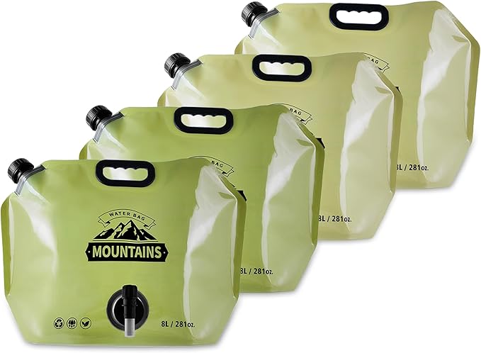 Collapsible 8L Water Storage Bag, BPA-Free Portable Folding Water Jug by MrBulloc
