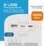 Ceptics Universal Travel Adapter Kit – 2 USA sockets, 1x PD 35W USB-C and USBC - Image 8