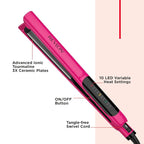 Revlon Smooth Brilliance Ceramic Hair Flat Iron | Smooth Glide and Ultra-Sleek Sylas, (1 in)