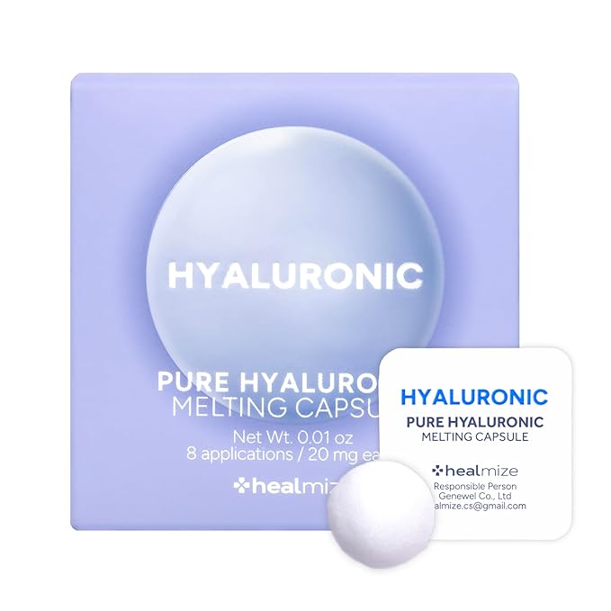Pure Hyaluronic Melting Snowball Capsule (8ea) – 99.5% Pure Hyaluronic Acid – One Capsule Delivers 1.6 Bottles Worth of Serum Hydration – For Sensitive Skin, Freeze-Dried Format