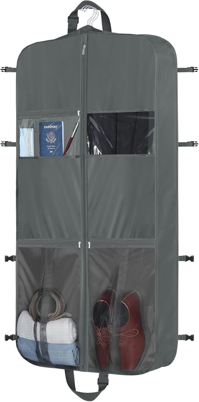 Zilink Upgraded Garment Bags for Travel Hanging Fur Coat Storage Bag Suit Bags by Zilink