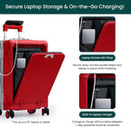 Nobl Travel Carry On Luggage, Noble Zipperless Aluminum Frame PC Hard Shell - Image 2