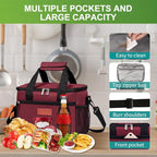 iknoe Large Foldable Cooler Bag, 8.5L Insulated Lunch Bag, Leakproof Lunch - Image 5