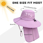 Sun Hats for Men Women, UPF50+ Protection Safari Hat, Wide Brim Fishing Hat - Image 5