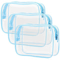 PACKISM 3 Pack TSA Approved Clear Toiletry Bags, Quart Size, Travel Makeup by Packism