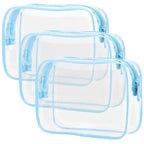 PACKISM 3 Pack TSA Approved Clear Toiletry Bags, Quart Size, Travel Makeup by Packism