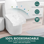 90 Pcs Disposable Flushable Paper Toilet Seat Covers Travel Supplies Essentials - Image 3