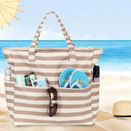 LEDAOU Large Beach Tote Bag Women Waterproof Sandproof Zipper Beach Tote Bag - Image 8